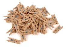 Kolíčky dekorační 50ks, 25x3 mm - přírodní