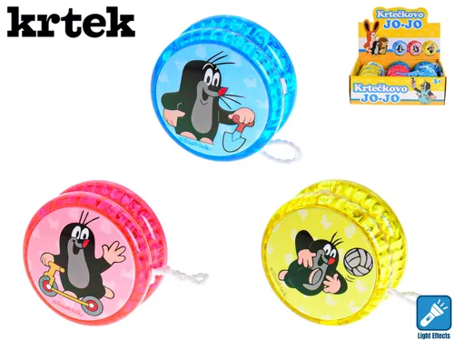 Jojo Krteček svítící 5,5 cm na baterie - mix barev