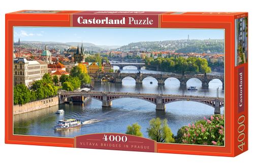 Puzzle Castorland 4000 dílků - Praha, mosty přes Vltavu