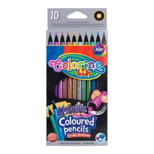 Pastelky Colorino kulaté Metal - 10 barev
