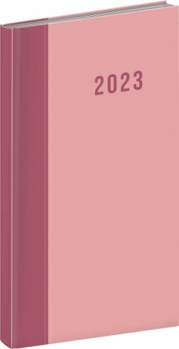 Týdenní kapesní diář Presco Group 2023, 9 x 15,5 cm - Cambio růžový