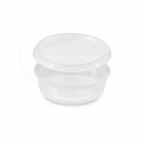 Miska (PP) kulatá průhledná 125 ml + víčko, 5 x 50 sad