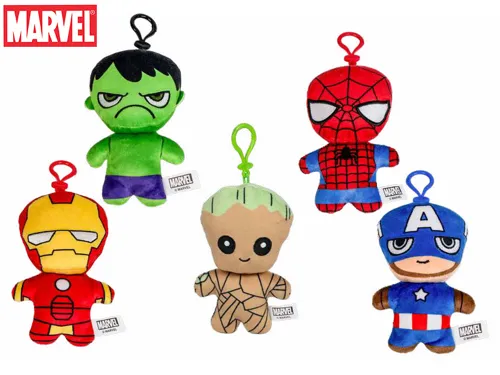Plyšový přívěsek na klíče Marvel 13 cm - mix motivů