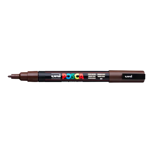 Dekorační popisovač Posca PC-3M, 0,9 - 1,3 mm, tmavě hnědá (22)