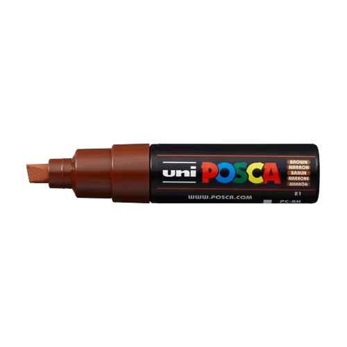 Dekorační popisovač Posca PC-8K, 8 mm, hnědá (21)