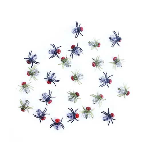 Gumové dekorační mouchy RAPPA Halloween 1,5 cm, cca 24 ks