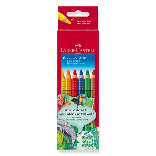 Pastelky Faber-Castell Jumbo Grip, 6 barev