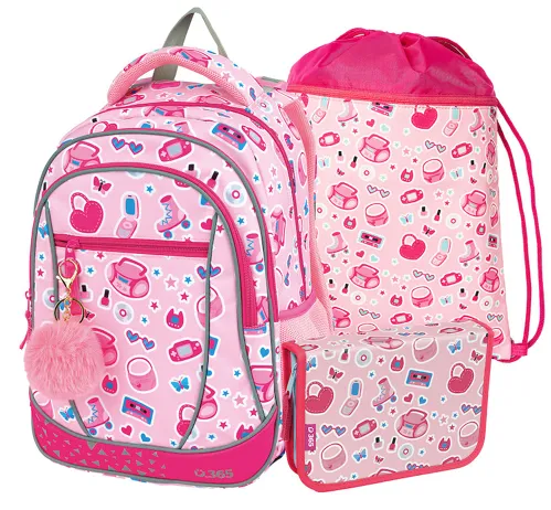 Školní batohový set 3-dílný STIL Prime Pinky