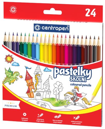 Pastelky šestihranné Centropen 9520 - 24 barev