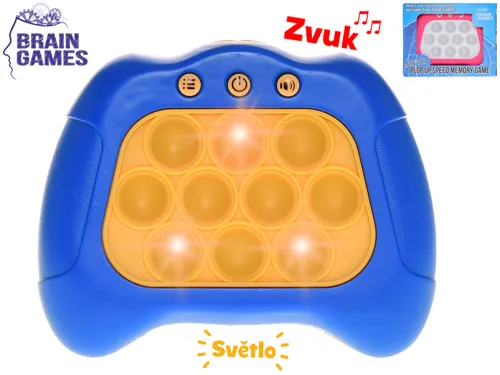 Společenská hra Brain Games test paměti 12 cm se světlem a zvukem na baterie - mix barev