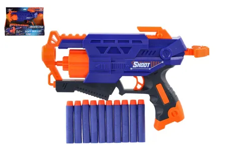 Pistole na pěnové náboje 28 cm s 10 náboji
