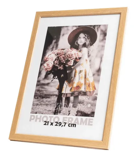 Fotorámeček dřevěný Style 3 21x29,7 - světle hnědý