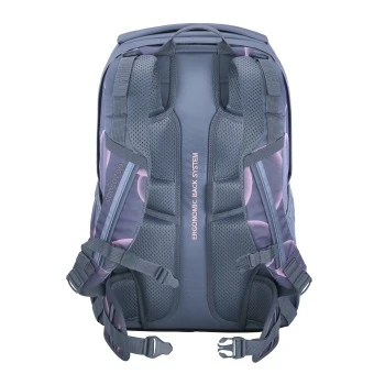 Záda batohu Coocazoo EVERY Swirl Whirl s popisem ERGONOMIC BACK SYSTEM