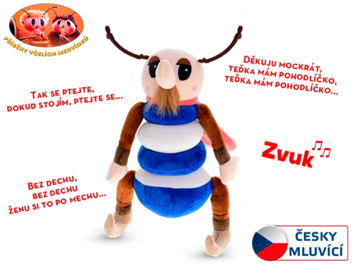 Plyšový Kvapník 32 cm s písničkami na baterie - Příběhy včelích medvídků