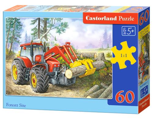 Puzzle Castorland 60 dílků - Traktor nakladač