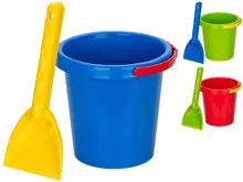 Sada na písek kbelík 14 cm s lopatičkou - mix barev