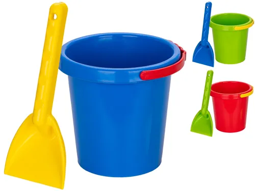 Sada na písek kbelík 14 cm s lopatičkou - mix barev