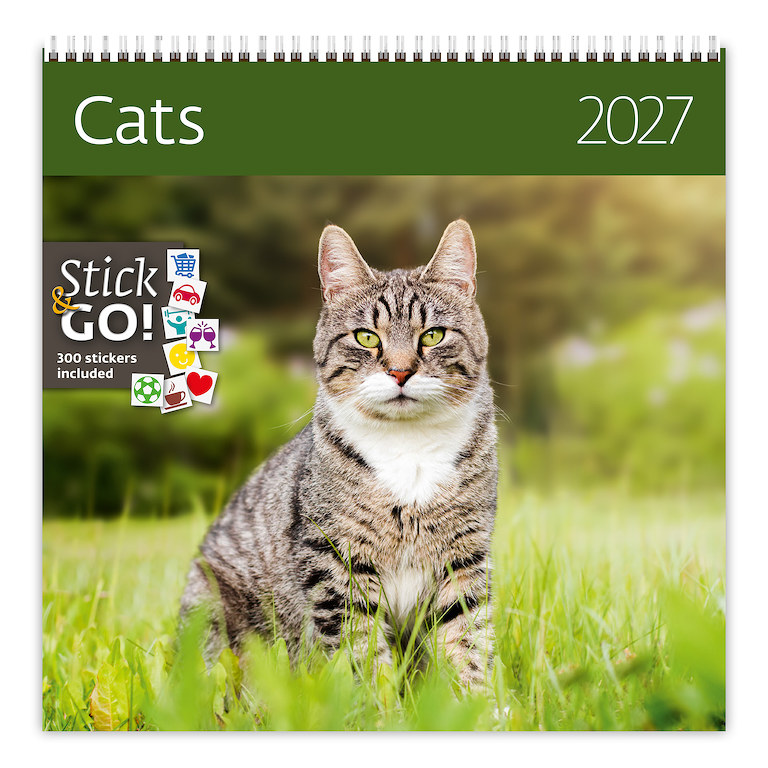 Levně Nástěnný kalendář 2027 Helma Cats