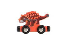 Dřevěný vláček s vagóny na magnety, 10 ks - dinosaurus (2)