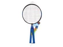 Gametime badmintonové rakety 44 × 22 cm, 2 ks se 2 košíčky - mix barev (2)