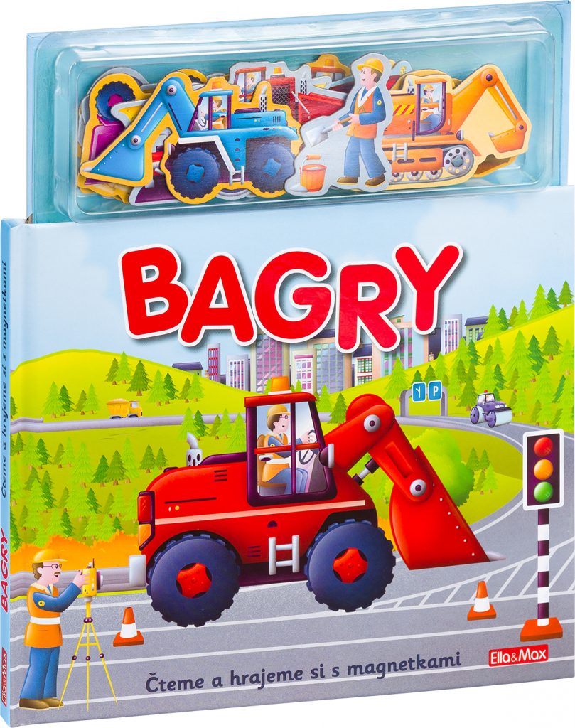 Levně BAGRY - Knížka s magnetkami