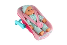 Panenka miminko měkké tělo v autosedačce s dudlíkem 30 cm - mix barev (2)