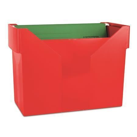 Zásobník na závěsné desky, červený, plast, závěsné desky 5ks, DONAU