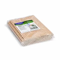 Slámka papírová rovná, natural 20 cm, Ø 6 mm - 100ks (1)