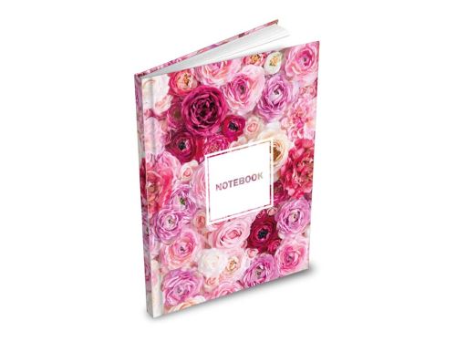Záznamová kniha A4 MFP 100 listů, linka - Květy růží