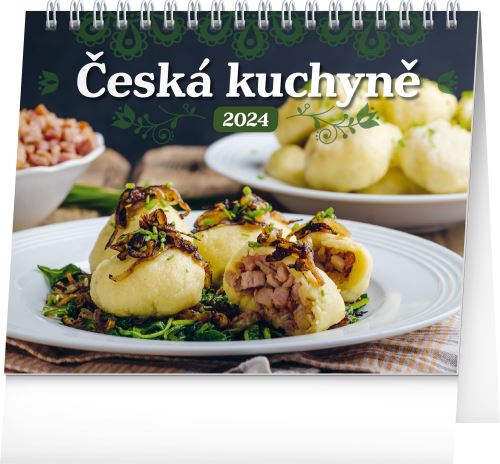 Stolní kalendář Presco Group 2024 - Česká kuchyně, 16,5 × 13 cm