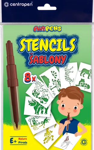 Šablony k foukacím fixům Centropen SET E+ (divoká zvířata)