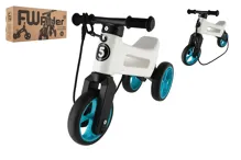 Odrážedlo Funny Wheels Rider SuperSport 2v1 bílé-tyrkysové, krabice