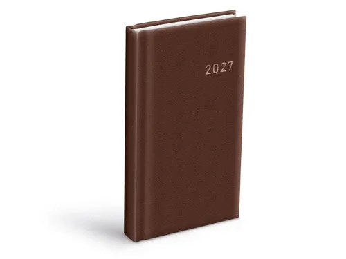 Denní diář 2027 MFP kapesní D802 PVC tmavě hnědý