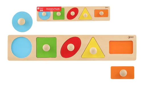 Dřevěná vkládačka geometrické tvary, 5 ks
