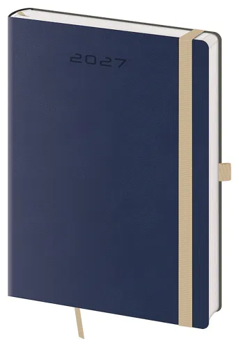 Týdenní diář 2027 Helma A5 Flexies s poutkem tmavě modrá