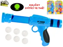 Toys&amp;Trends pistole 26 cm na kuličky svítící ve tmě, 6 ks - mix barev