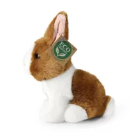 Plyšový králík bílo-hnědý sedící 16 cm, ECO-FRIENDLY (2)