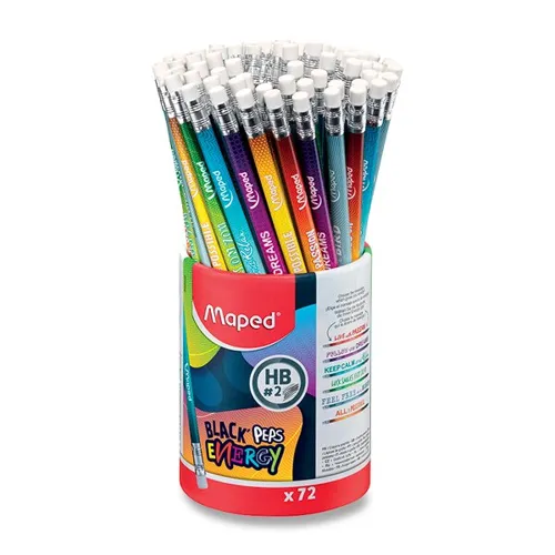 Grafitová tužka Maped Black'Peps Energy - tvrdost HB