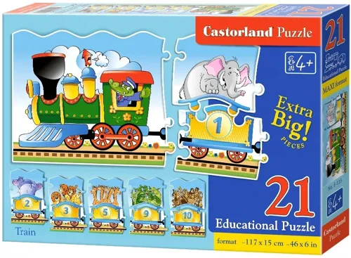 Puzzle Carstorland edukační 21 dílků - Vlak