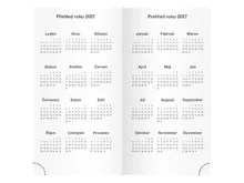 Denní diář 2027 MFP kapesní D802 Lamino Květiny modré (3)