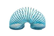 Spirála/pružina vesmír plast průměr 6,5cm 2 barvy v krabičce 7x7x7cm (3)