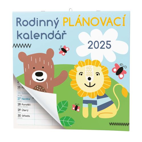 Nástěnný kalendář 2025 Baloušek čtvercový - Rodinný plánovací