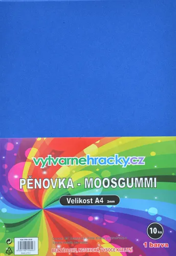Pěnovka A4, tl. ca 2mm - modrá