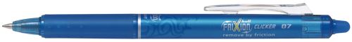 Přepisovatelný roller Pilot Frixion Ball Clicker, střední hrot M 0,7mm - světle modrá