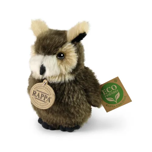 Plyšový pták sova/výr 13 cm, ECO-FRIENDLY