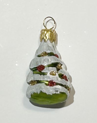Vánoční skleněná ozdoba - minifigurka - Vánoční stromeček