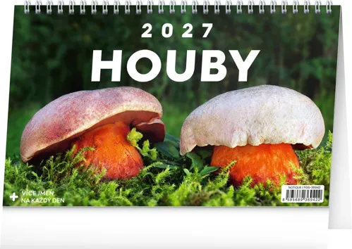 Stolní kalendář 2027 Notique Houby, 23,1 x 14,5 cm