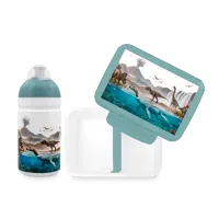 Set Zdravá lahev 0,5 l a Zdravá sváča - Dinosauří svět