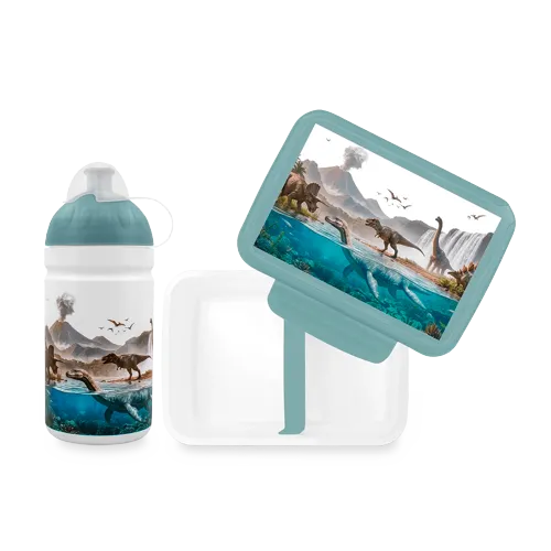 Set Zdravá lahev 0,5 l a Zdravá sváča - Dinosauří svět