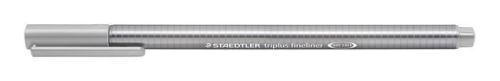 Liner "Triplus 334", stříbrná šedá, 0,3mm, STAEDTLER